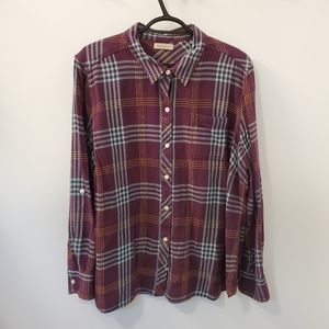 Lucky brand cotton flannel button down shirt.